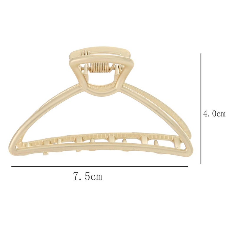 Emoly 3 Pack Large Metal Claw Clips Hollow Non-slip Hair Catch Jaw Clamp for Women Girls Hair Barrette for Fixing Hair (Silver&Gold&Rose Gold) - Image 3